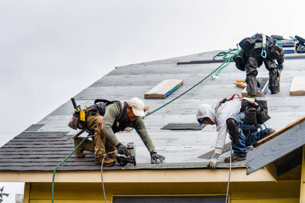 Professional Roofing technician working in Falmouth, MI
